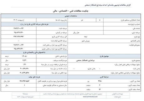 طرح توجیهی احداث مرغداری تخم‌گذار صنعتی