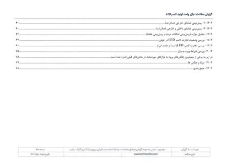 مطالعات بازار صنعت تولید لامپ LED