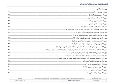 طرح توجیهی تولید کنسانتره آهن