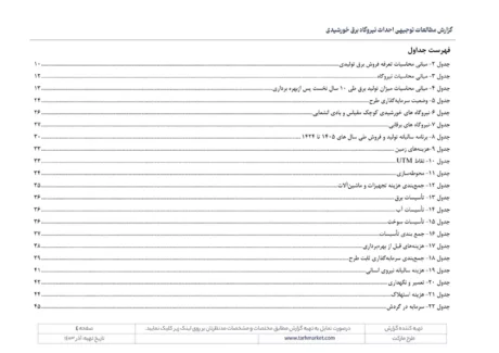 طرح توجیهی احداث نیروگاه برق خورشیدی