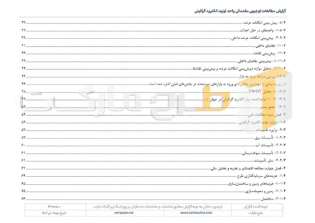 طرح توجیهی تولید الکترود گرافیکی
