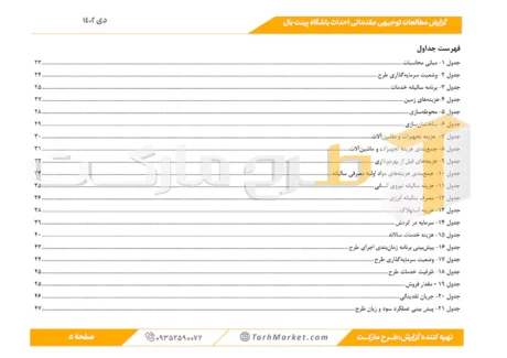 طرح توجیهی احداث باشگاه بینت بال