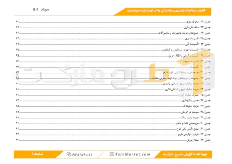 طرح توجیهی تولید پنل خورشیدی