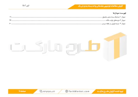 طرح توجیهی بسته بندی تی بگ