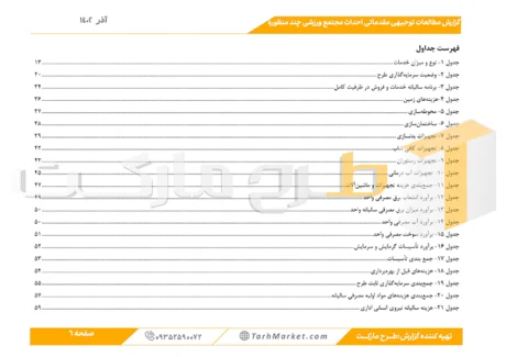 طرح توجیهی احداث مجتمع ورزشی چند منظوره