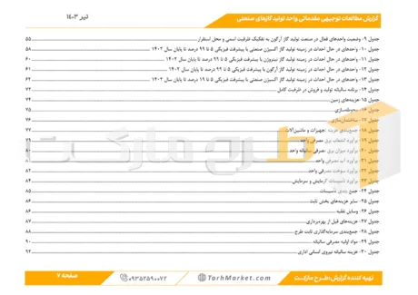 طرح توجیهی تولید گازهای صنعتی