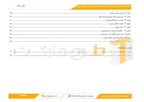 طرح توجیهی احداث مجتمع خدمات تفریحی و رستوران دریایی