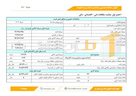 طرح توجیهی احداث پیست کارتینگ